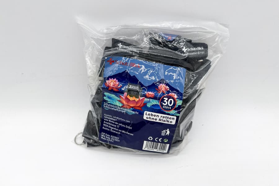 Packung Beatmungsmaske Schlüsselanhänger Schutzblick